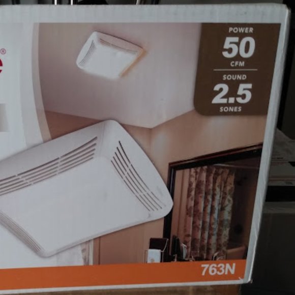 NUTONE Bathroom Ceiling Ventilation Exhaust Fan + Light (Model 763N)**NEW! - Picture 5 of 8